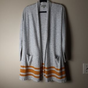 41 Hawthorn Large gray with stripe cardigan